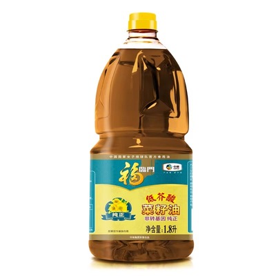 中粮福临门非转基因纯正菜籽油小桶装 1.8L低芥酸食用油