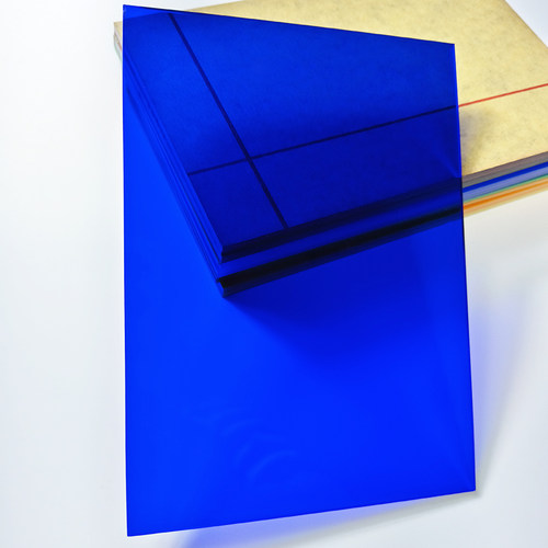透明蓝色压克力板定制加工宝蓝浅蓝有机玻璃雕K刻克莱因蓝35810mm