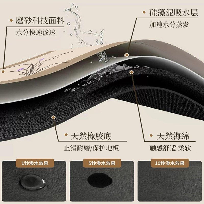 家用厨房专用地垫可大面积全铺硅藻泥吸水吸油可S清洗脚垫定制地,居家布艺,厨房地垫,淘宝优惠券,粉丝福利购,淘宝优惠卷