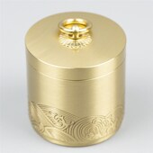 纯铜祥云车载烟灰缸有盖新中式 潮流送领.导朋友礼 防飞灰创意个性