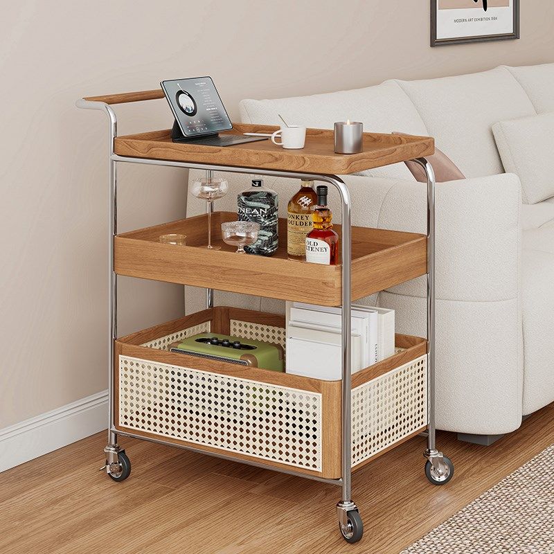 实木可移动小推车简约茶几沙发边几角几客厅餐边柜餐车Z藤编置物,住宅家具,移动边几/推车,淘宝优惠券,粉丝福利购,淘宝优惠卷