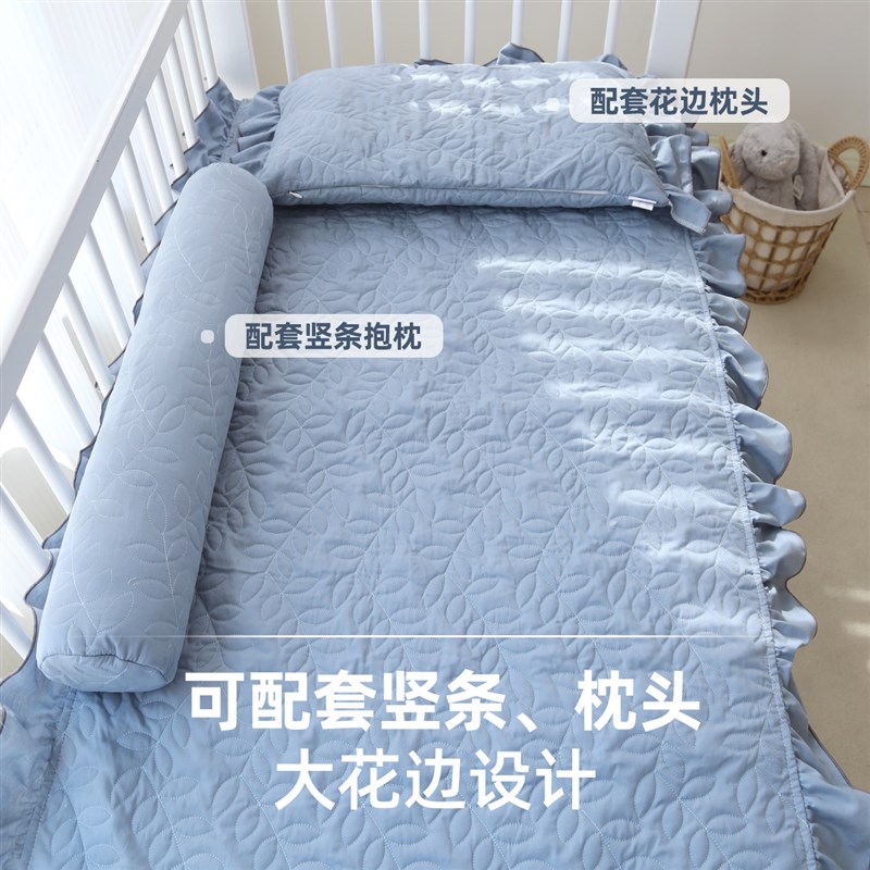 婴儿床单纯棉a类宝宝专用夏季床盖F三件套儿童拼接床女孩定制床笠