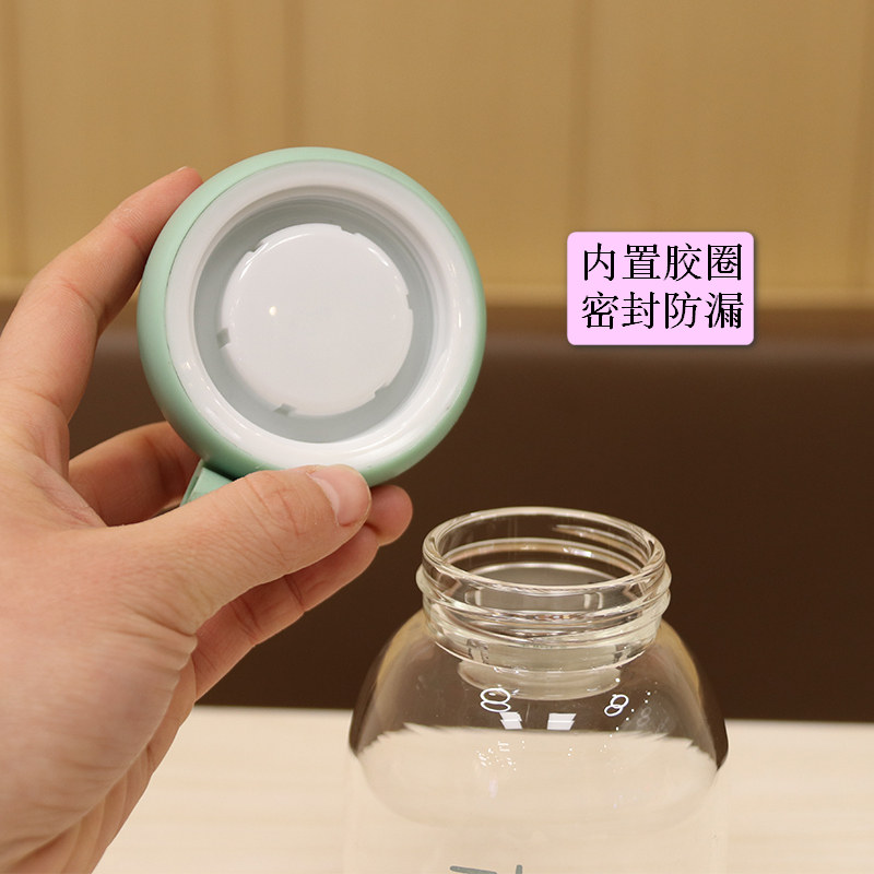 萌萌牛奶杯带茶h隔玻璃杯高硼硅学生软妹水杯男女士情侣杯子带提