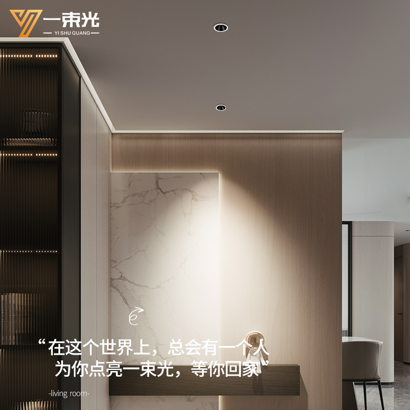 一束光聚光射灯小山丘24度光束角嵌入式75孔别墅S酒店餐厅洗墙筒