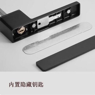 奶油风意式 极简磁吸n生态门锁家用室内卧室房门把手简约一字型锁