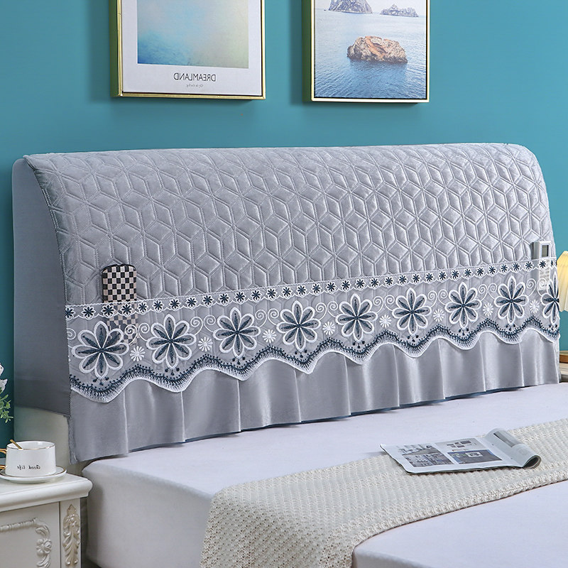 床头罩套四季通用可拆p洗全包夹棉床头防灰罩皮木床头套2023新款