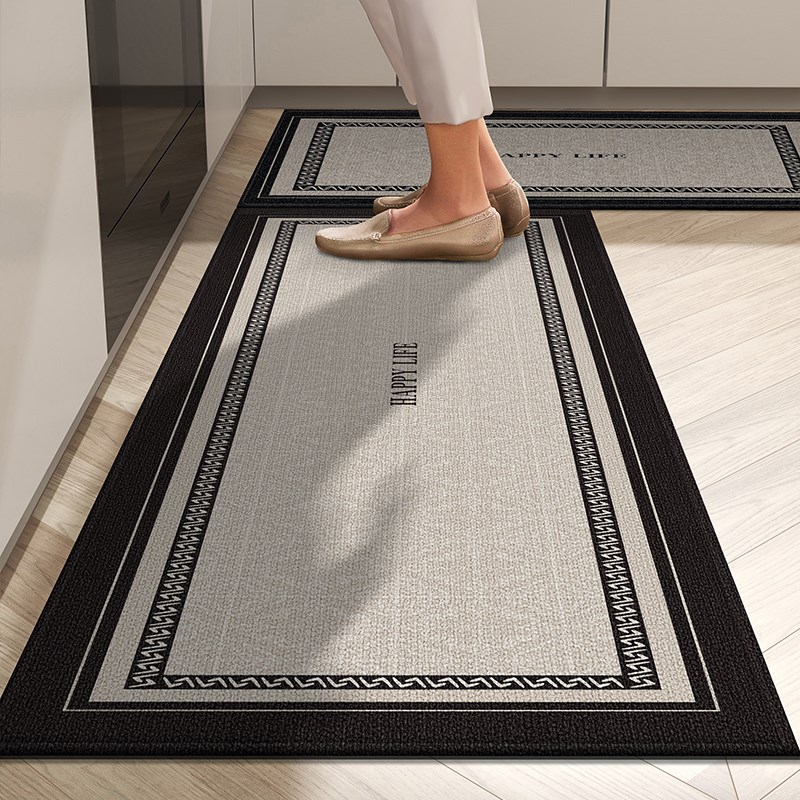 中古风厨房地垫i整条防滑地毯防油可定制脚垫厨房专用防水长条脚