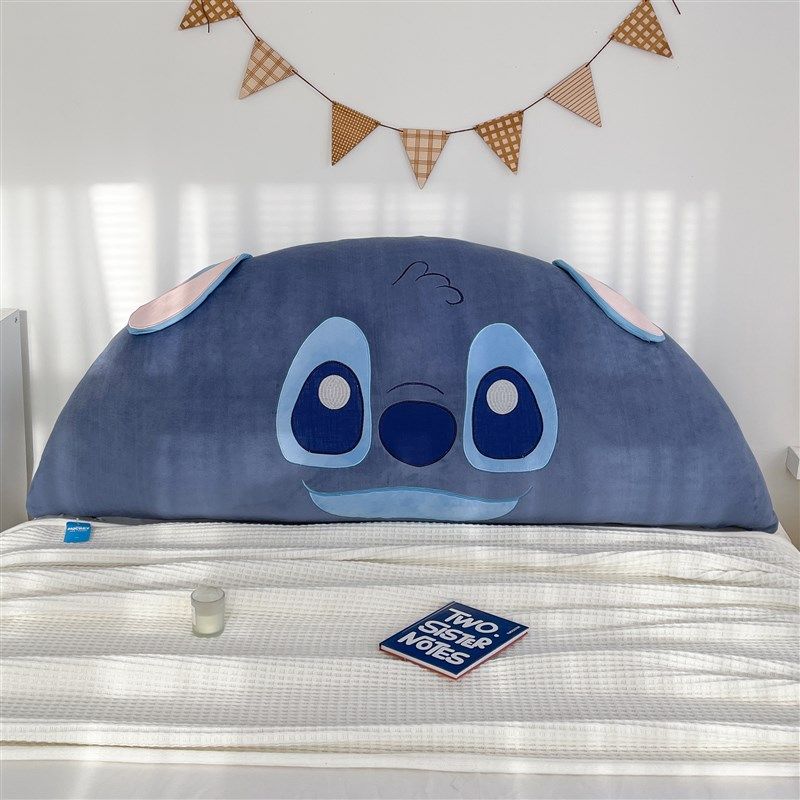 网红史迪仔卡通枕头床头靠垫儿童卧室F床上靠枕榻榻米软包护腰枕