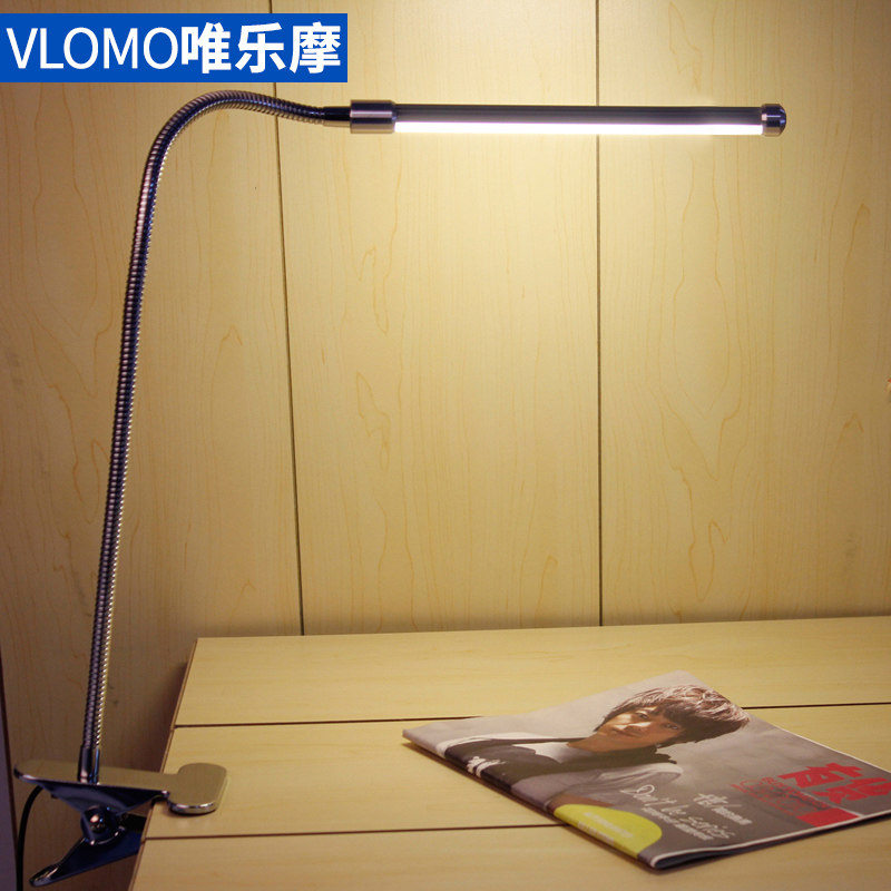 大学生护眼led夹灯宿舍书桌学习灯卧室床头阅读R台灯充插电夹子灯