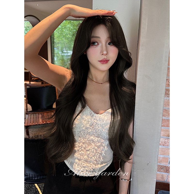 AG假发女网红日常lolita布B丁猫韩系自然百搭长卷发jk全头套