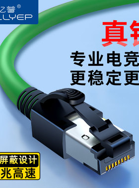 奥亿普网线万兆超六类镀银跳线cat6a宽带连接电脑网络高速家用