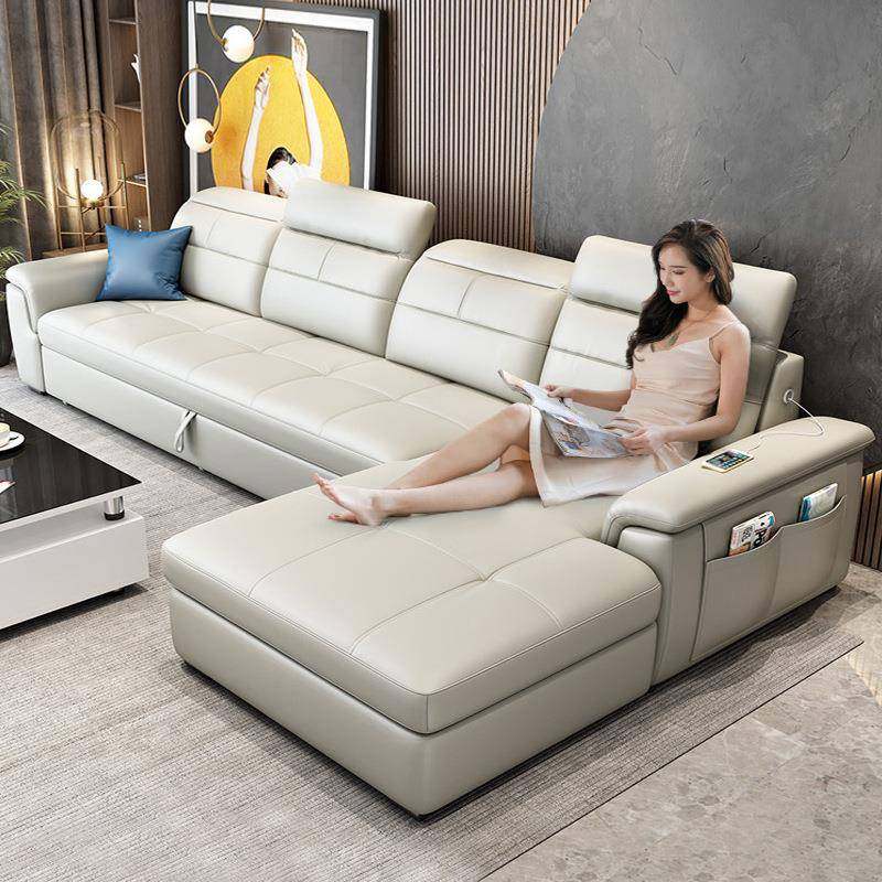 多功能现代简约风折叠沙发床小户型转角客厅沙发可储物两用科技