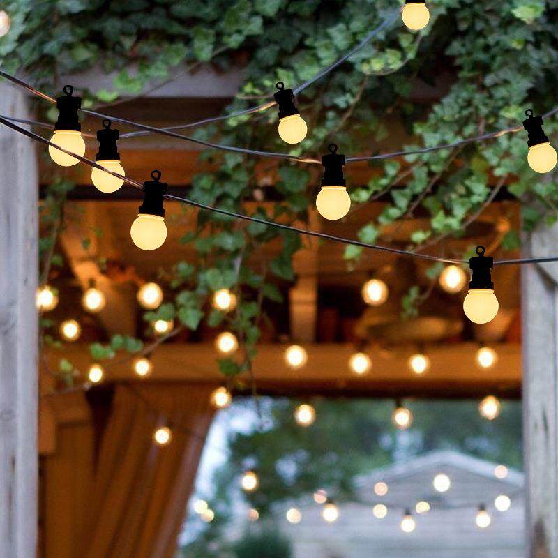 LED户外小灯泡防水串灯庭院彩灯花园阳台布置院子装饰彩灯串闪灯