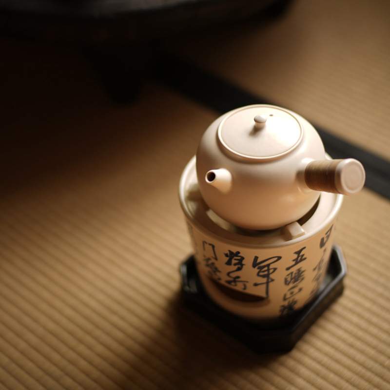 梵山堂苏打釉朱颜侧把壶景德镇陶瓷炭炉煮茶壶山楂红汤沸泡茶壶