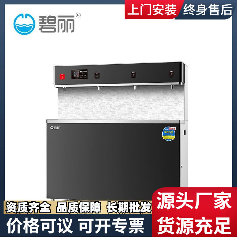 立式碧丽商用水机学校饮水机过滤引水全温不锈钢直饮水厂家一体