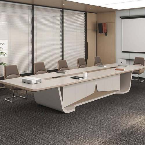 新款办公会议桌长桌现代简约会议室培训桌椅组合长条桌洽谈培训桌