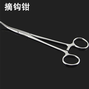 钓鱼用摘钩子钳18cm大号弯头不锈钢脱钩器止血钳路亚钳子渔具用品
