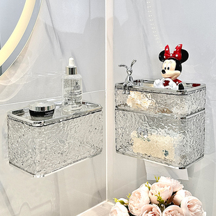 卫生间厕纸盒壁挂式卫生纸置物架浴室防水卷纸架高级感厕所纸巾盒