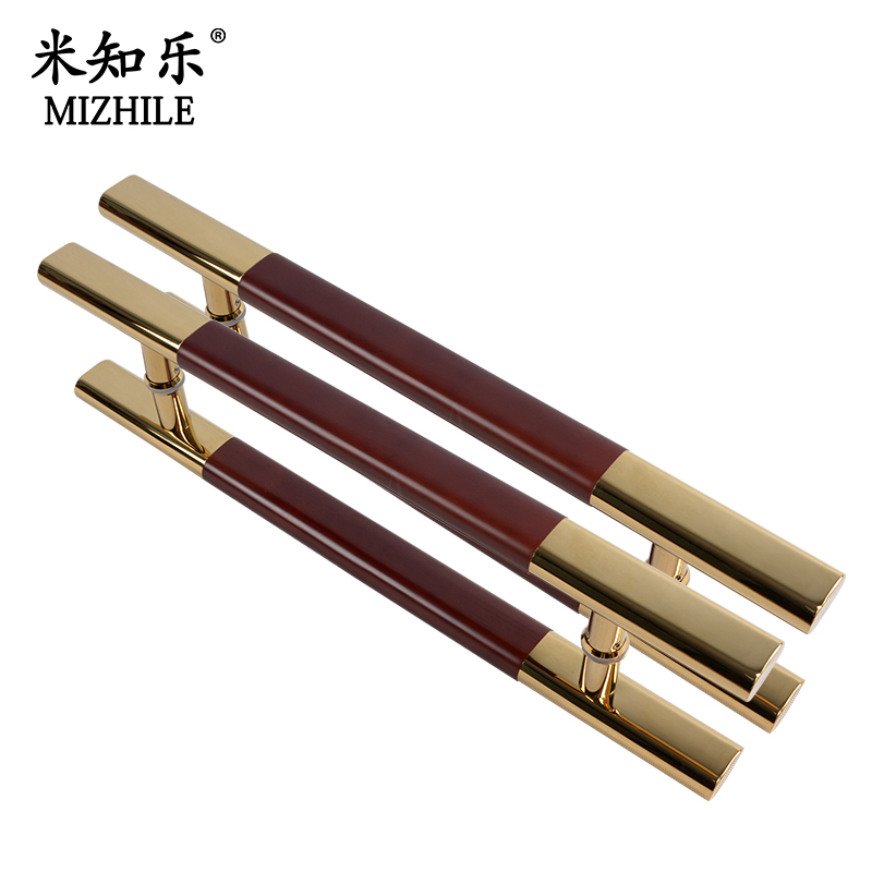 新中式木门实木原木简约把手不锈钢大门玻璃门拉手推拉门把手定制