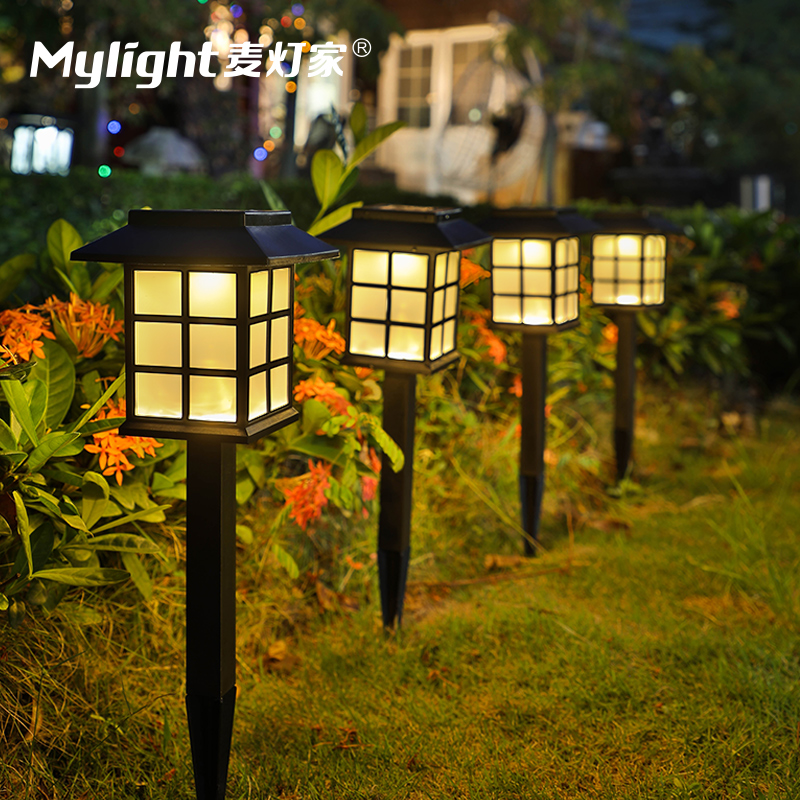 户外草坪a灯庭院太阳能灯农村小院子草地氛围灯露台花园布置装饰