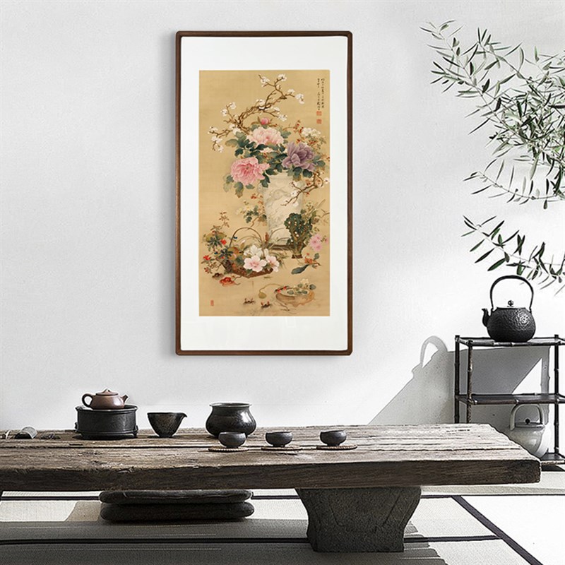 (岁朝清供图)吉祥如意走廊玄关 艺术微喷国风Z复刻装饰画