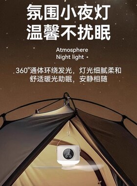 宿舍床上小吊扇静音蚊帐风扇吊挂式户外露营帐篷床头电风扇uFsb充