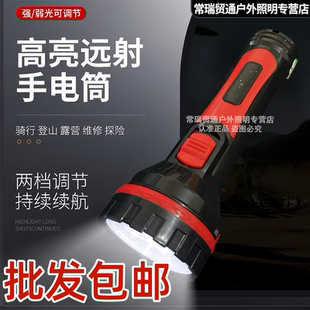 巧月亮小手电筒家用照明LED户外批发随身远射便携小型超亮充电式