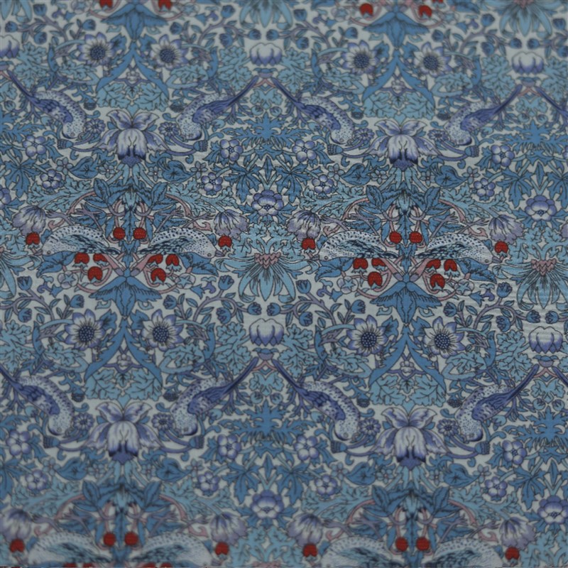 【105186-2】Lib*rty草莓小偷棉布80N支高密印花diy服装面料