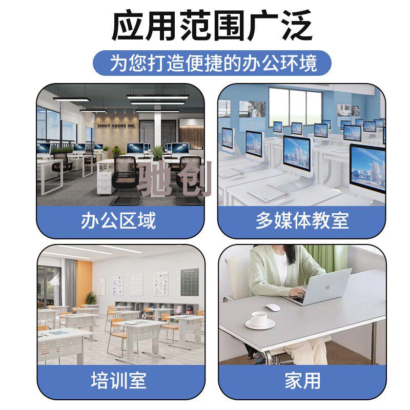 双人电脑桌椅套装一整套学校机房课桌椅考试桌学生并排课桌椅套装