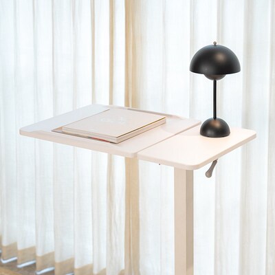 OMIND戴尔升降边几可升降调节可移动办公休闲白色电脑小桌子角几