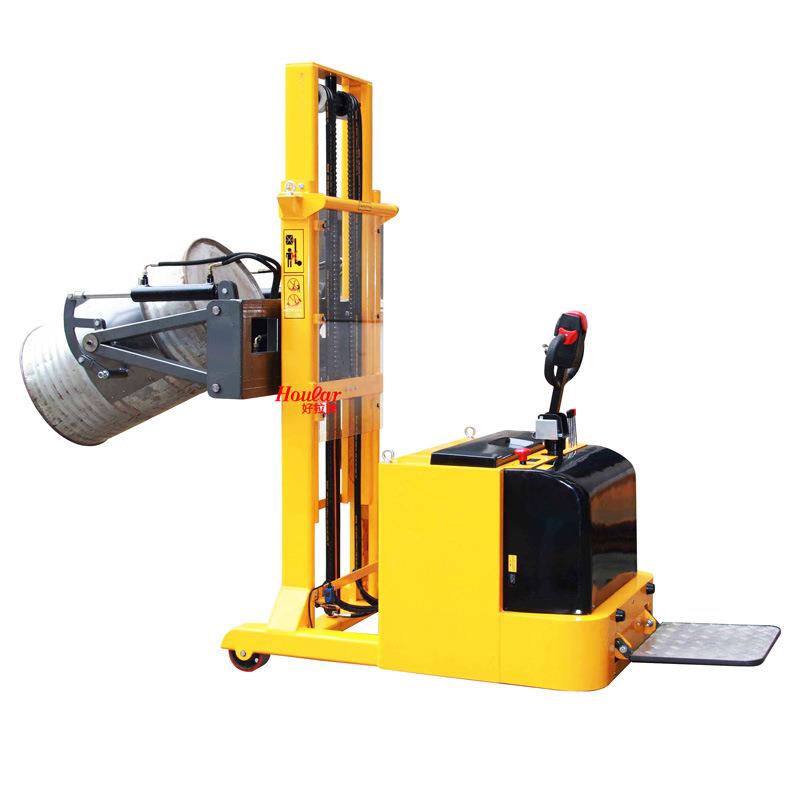 现货供应全电动油桶倒料车站驾式全电动倾倒翻转车YL420平衡重式