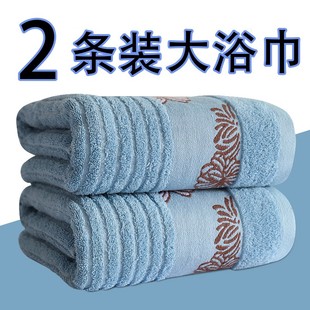 冬天浴巾纯棉家用女吸水情侣全棉一对不掉毛大毛巾裹巾男2.021新