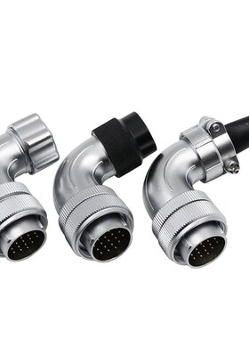 半套威浦弯式航空插头WS24-2 3 4 9 10 12 19芯金属管TR TS TC