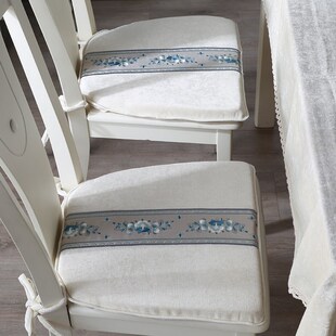 刺绣椅垫四季通用餐桌坐椅餐椅子垫子家用马蹄形座垫中式古典定做