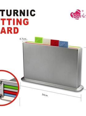 厨房具创XW14008意4色分类塑料菜板套多功P能四件套P塑料砧板切装