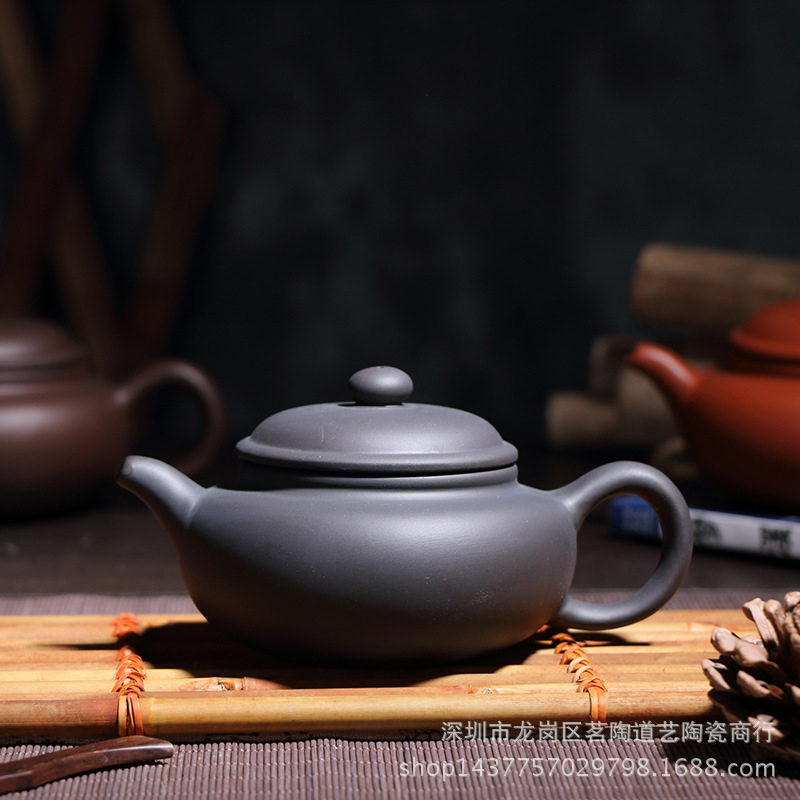 宜兴紫砂壶仿古茶壶 280ml 原矿朱泥仿古壶纯手工泡茶器功夫茶具