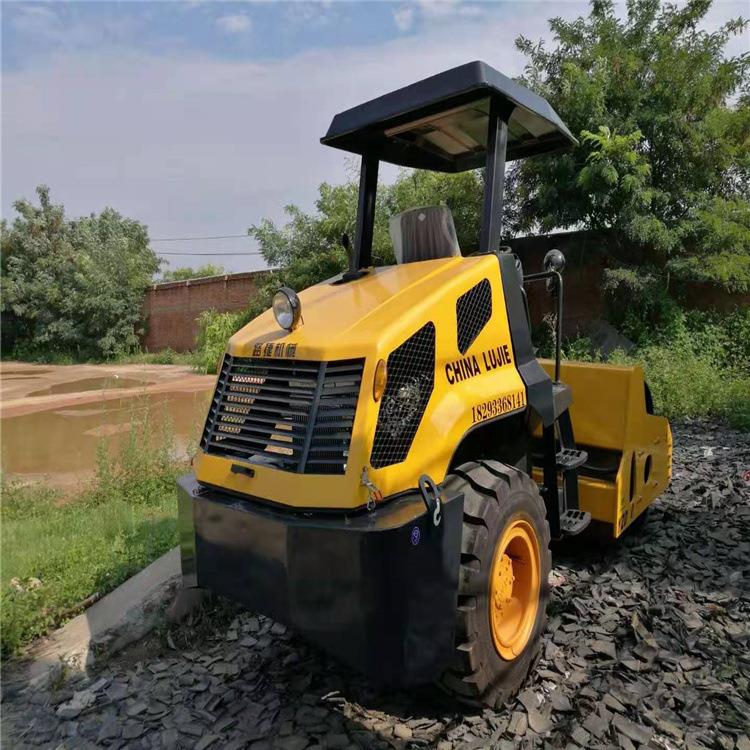 小型压土机 震动手扶式座驾1吨3吨振动沥青单双轮柴油压实压路机