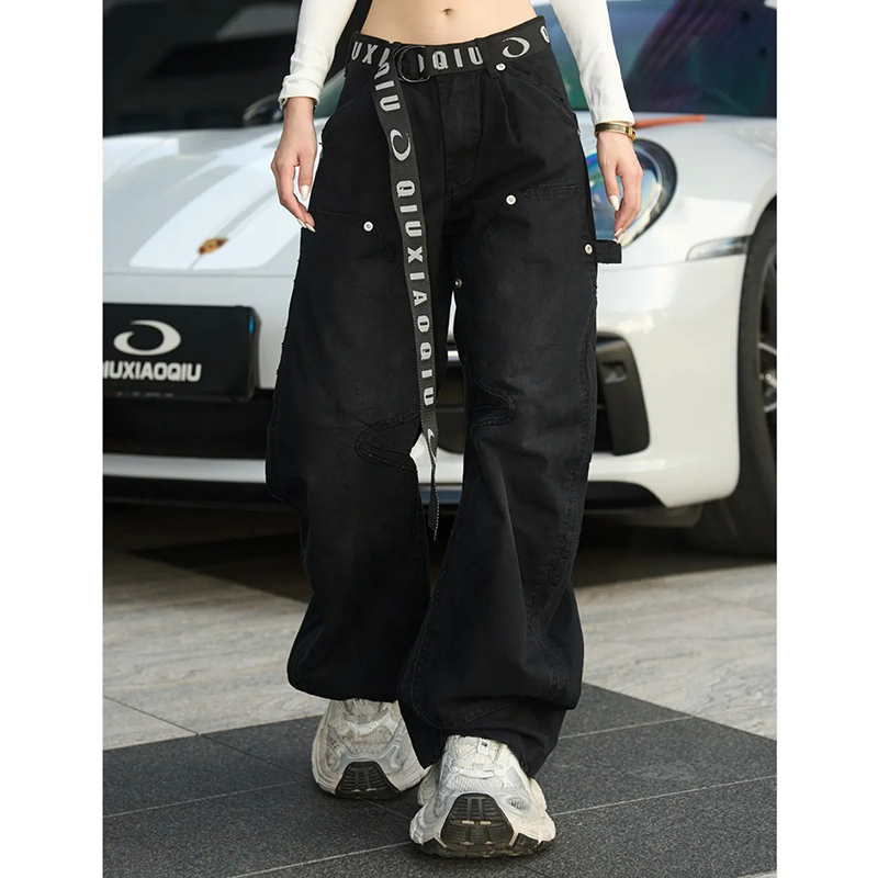 日本冈山CONZ弯刀工装牛仔裤