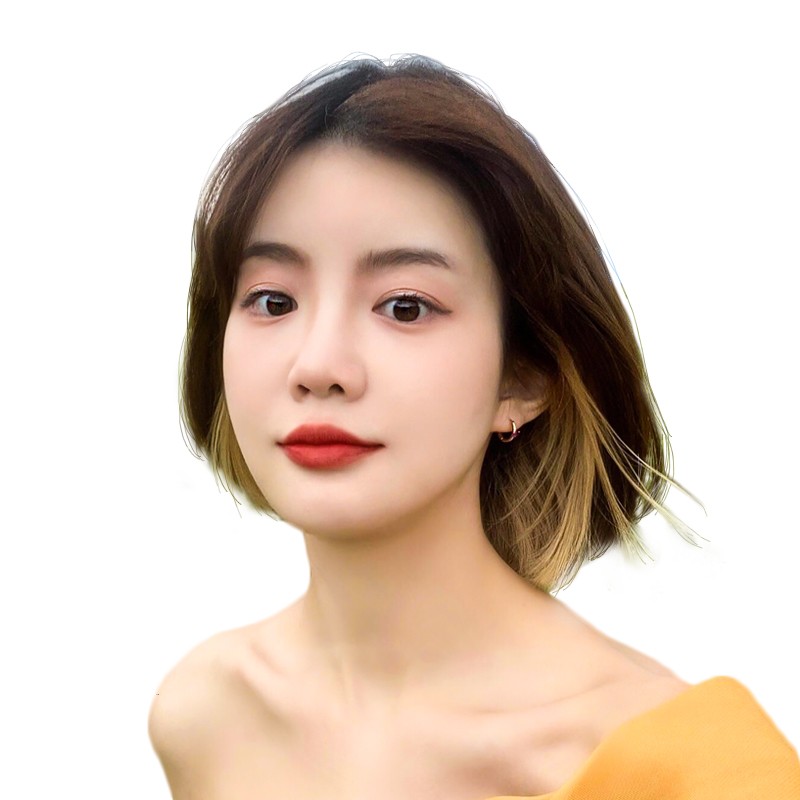 现货假发片挂耳染真发渐变挑染无痕隐形贴片全真人发一片式彩色接