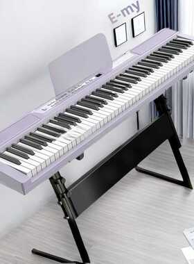 XSY88键电子琴成人儿童入门初学便携式电钢琴粉色紫色幼师专业用