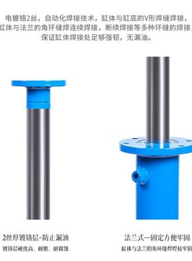 油缸HSG100*63系列法兰式油缸液压缸可制做双法兰小型双向液压缸