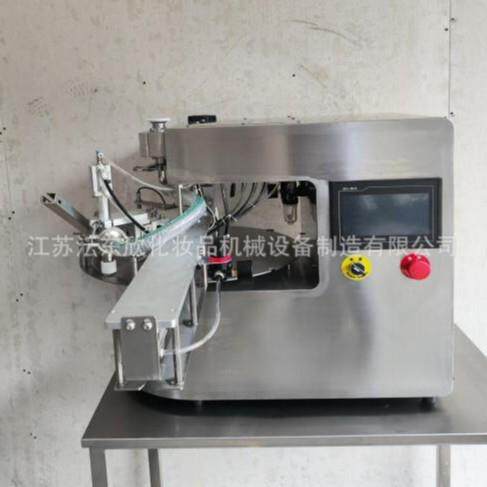 桌面转盘式自动灌装旋盖机自立吸嘴袋填充机洗衣液饮料牛奶灌装机