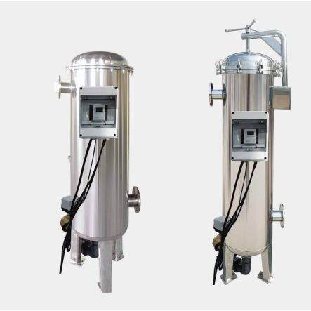 厂家直销304不锈钢袋式过滤器自动排污过滤器法兰卡箍水处理设备