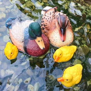 户外花园庭院彷真浮水天鹅摆件树脂鸳鸯鸭子鱼池塘造景摆设装饰品