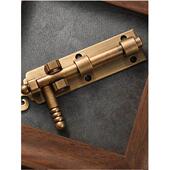 中式 大木门固定加厚庭院彷古地铜门闩 铜地销