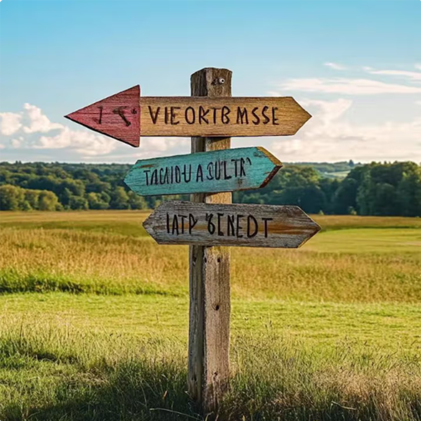 实木箭头指示牌户外立式木牌刻字指路牌导向牌广告牌原木风导向牌