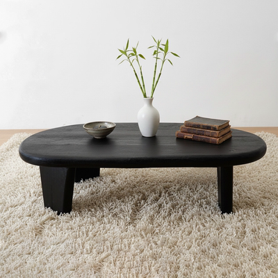 侘寂风实木茶几客厅不规则日式原木复古现代简约设计师款茶台矮桌