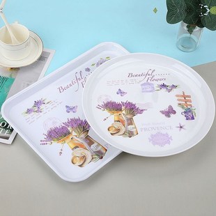 家用水杯茶盘塑料托盘餐具盘水果盘餐具收纳盘 长方形密胺托盘欧式