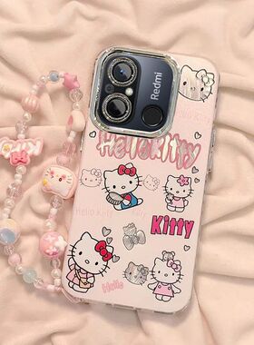 适用小米红米12c手机壳22120RN86C全包边redmi12C防摔软hongmi12c带镜头膜hm12c保护套c12可爱kt猫卡通女高级
