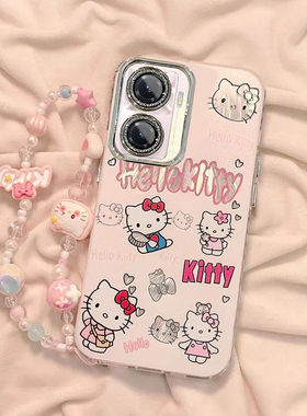 适用vivoy77手机壳V2219A保护套vivo y77e全包防摔软V2166BA带镜头膜5g新款vlvoy775g高级viv0可爱kt猫卡通女